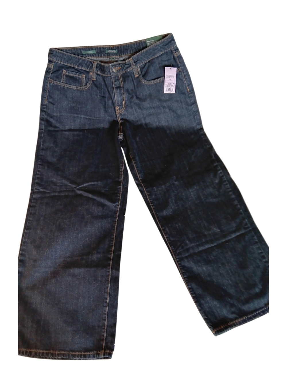 wild fable Men's Dark Blue Bootcut Jeans Size 14/31 Iseam ,rigid,low Rise Baggy